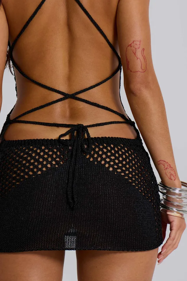 Women Jaded London Shop Dixu Backless Knit Mini Dress Dresses