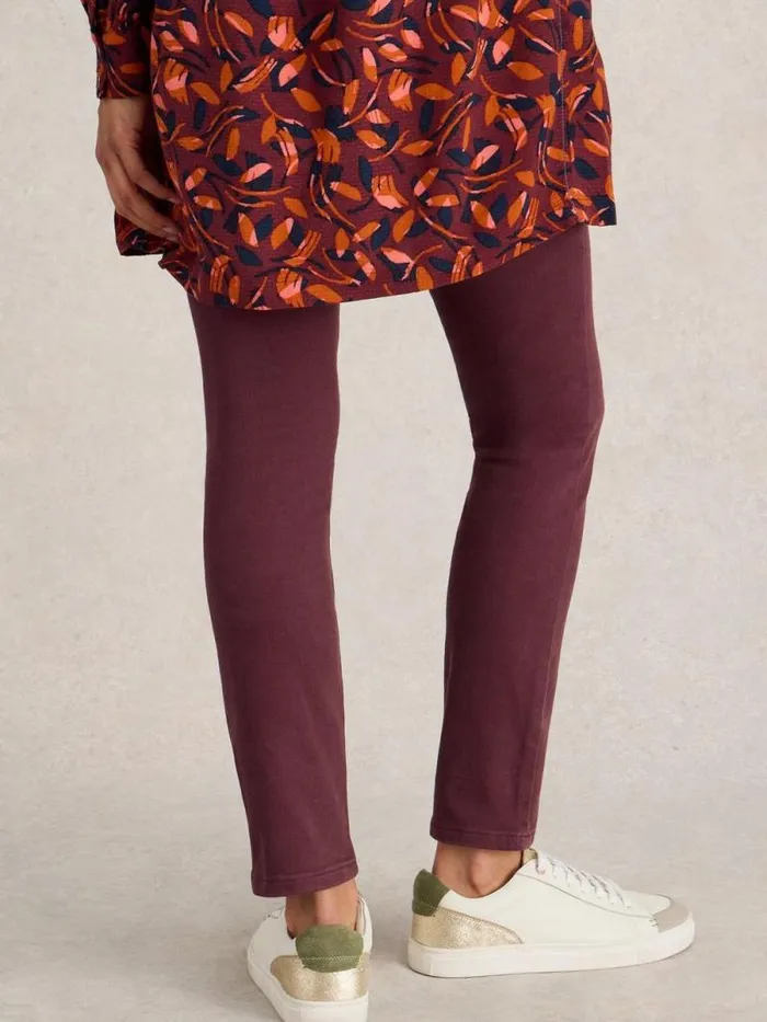 Women Janey Cotton Mid Rise Jegging Dk Plum White Stuff Jeans