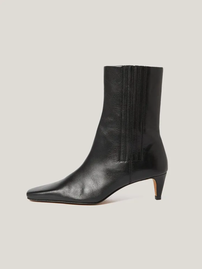 Women Leather Valerie Ankle Boot Black Jigsaw Boots
