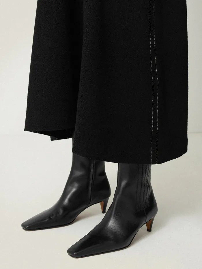 Women Leather Valerie Ankle Boot Black Jigsaw Boots