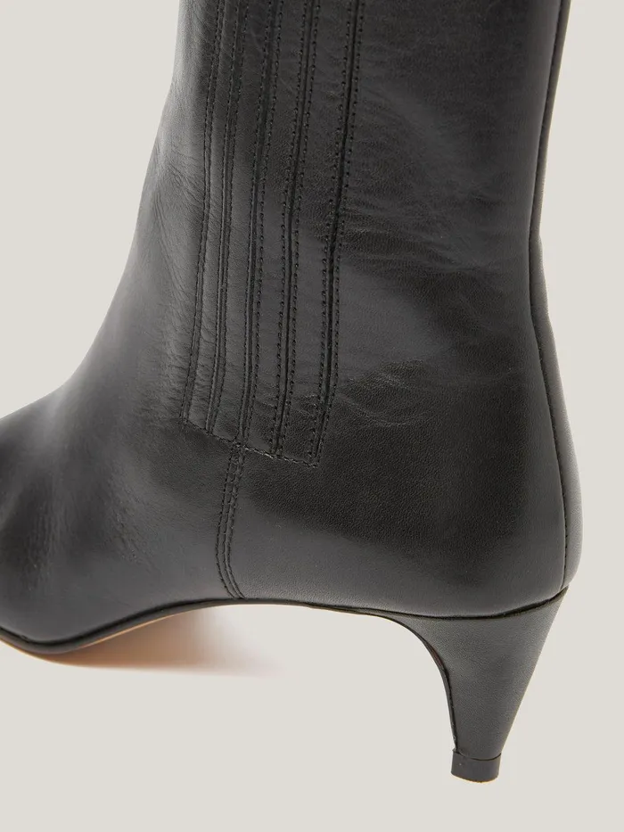 Women Leather Valerie Ankle Boot Black Jigsaw Boots