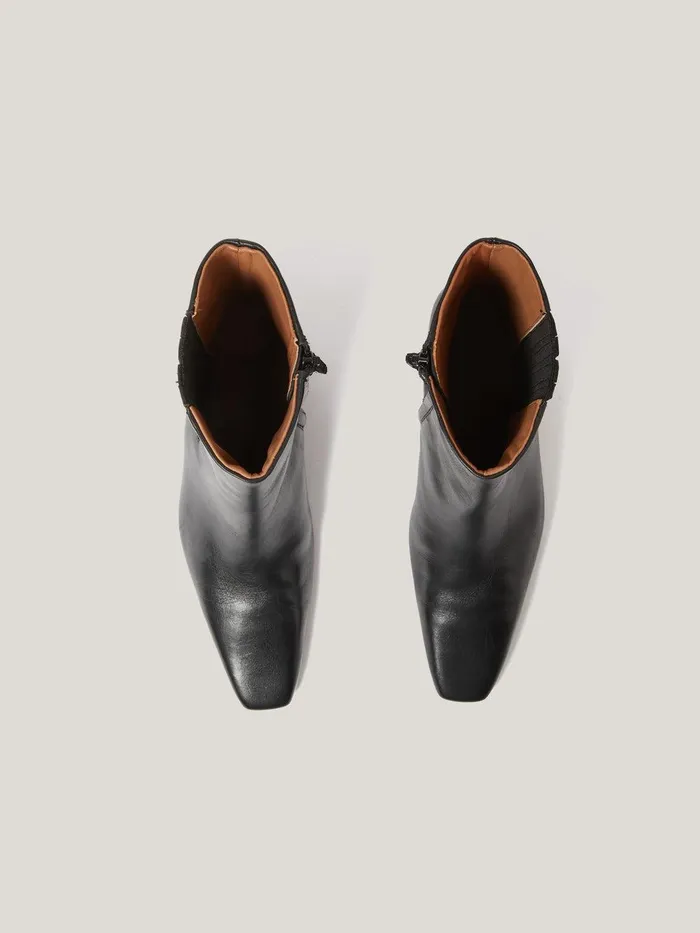 Women Leather Valerie Ankle Boot Black Jigsaw Boots