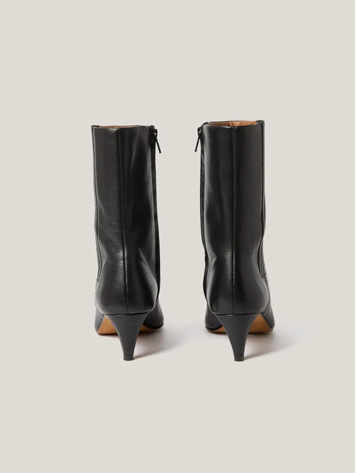 Women Leather Valerie Ankle Boot Black Jigsaw Boots