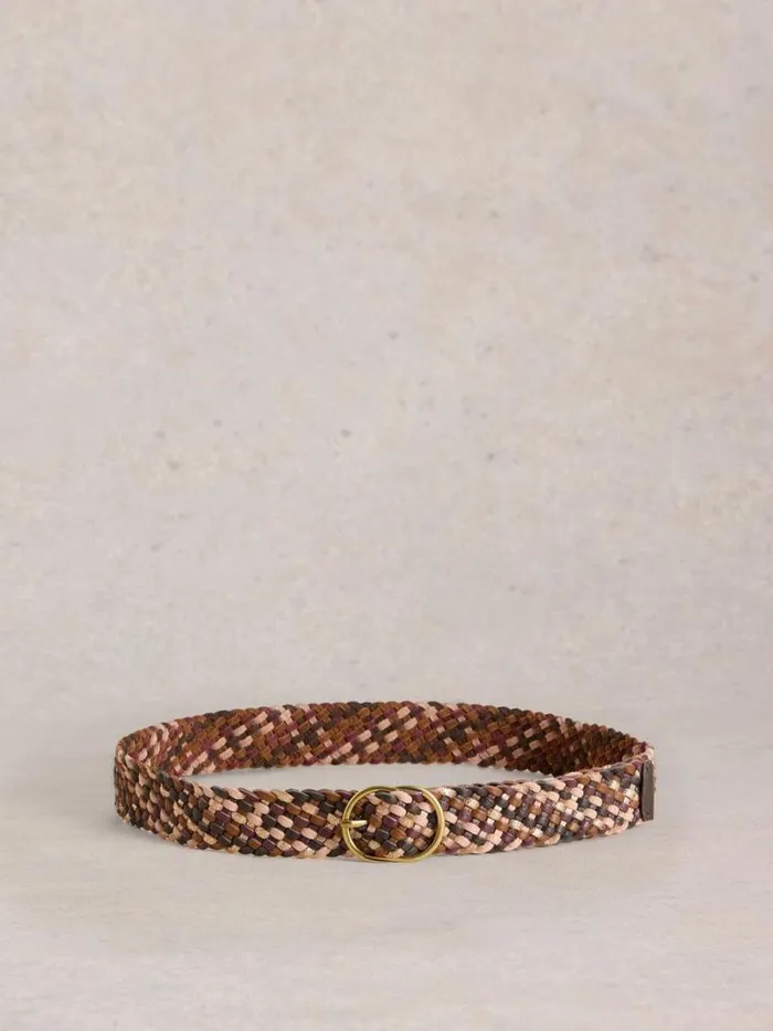 Women Leather Weave Belt Plum Multi White Stuff Belts Women Leather Weave Belt Plum Multi White Stuff Belts