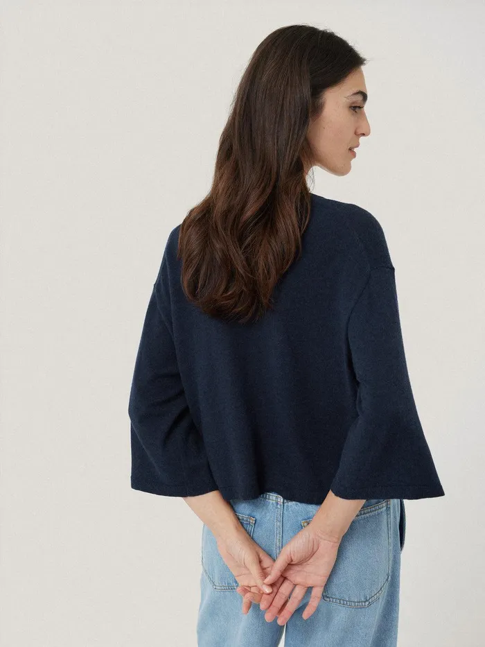 Women Lightweight V Neck Cardigan Navy Jigsaw Knitwear and Cashmere