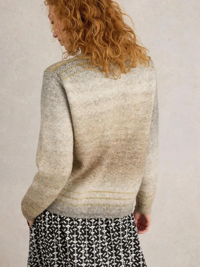 Women LILBET JUMPER Natural Multi White Stuff Knitwear