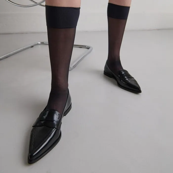 Women Loafers With Pointed Toes Black JONAK Loafers