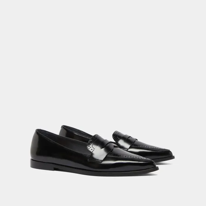 Women Loafers With Pointed Toes Black JONAK Loafers