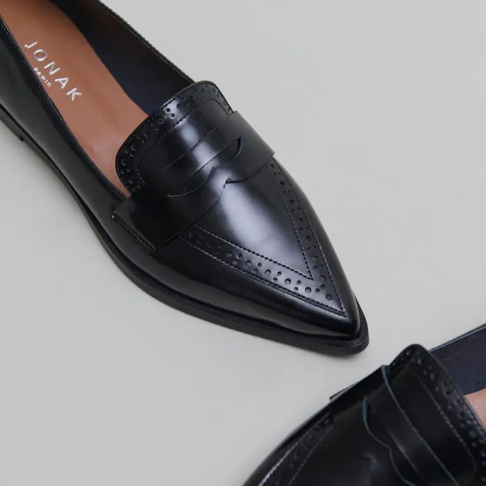 Women Loafers With Pointed Toes Black JONAK Loafers