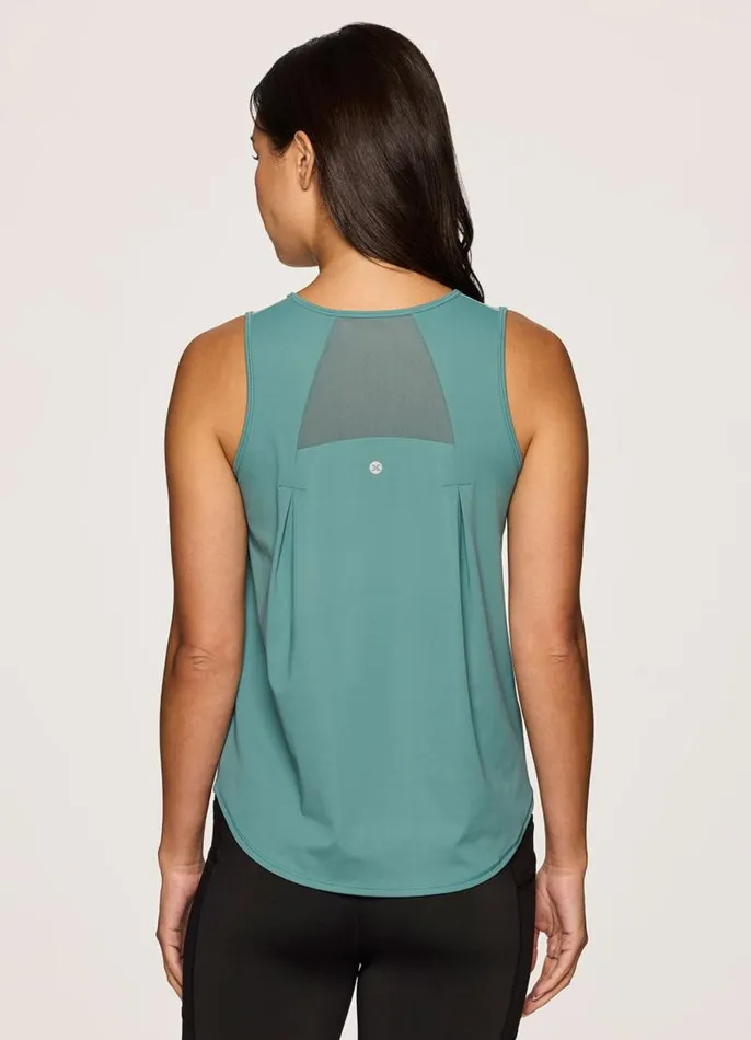 Women Look Back At It Tank Sea Green RBX Active Tanks