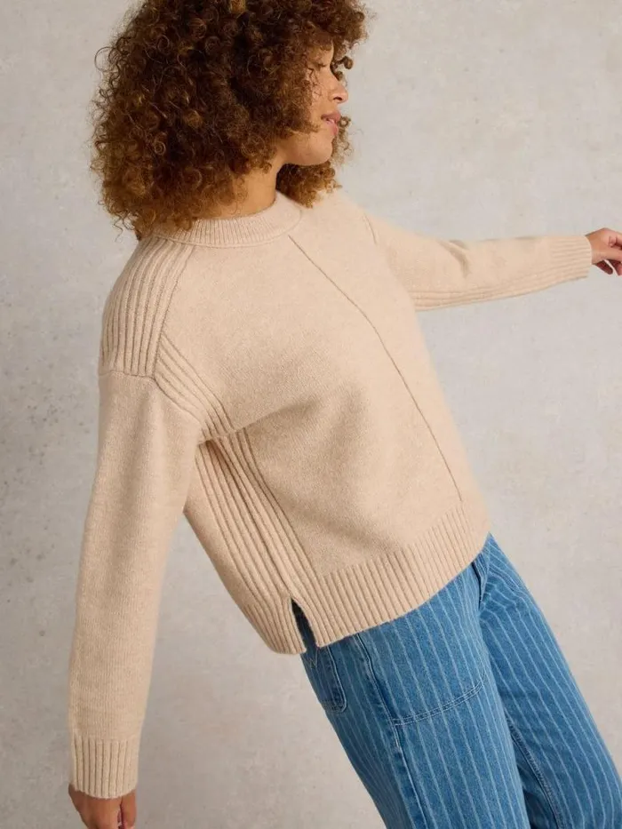 Women LOVELY BOXY JUMPER Light Natural White Stuff Knitwear Women LOVELY BOXY JUMPER Light Natural White Stuff Knitwear