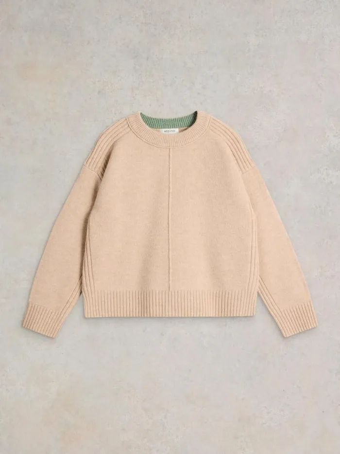 Women LOVELY BOXY JUMPER Light Natural White Stuff Knitwear Women LOVELY BOXY JUMPER Light Natural White Stuff Knitwear