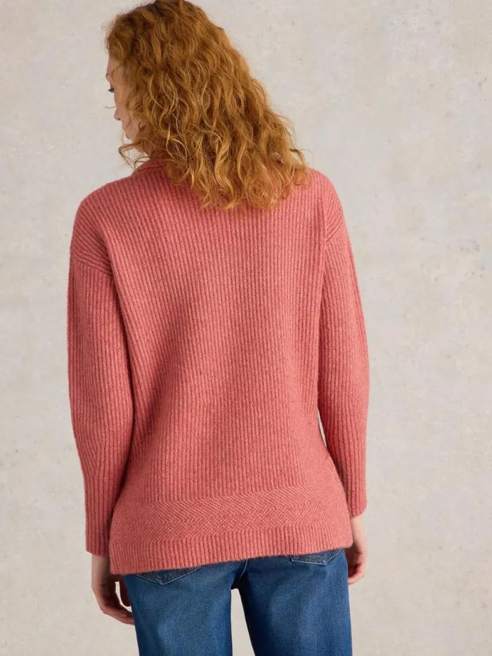Women LOVELY RIBBED JUMPER Dusty Pink White Stuff Knitwear Women LOVELY RIBBED JUMPER Dusty Pink White Stuff Knitwear