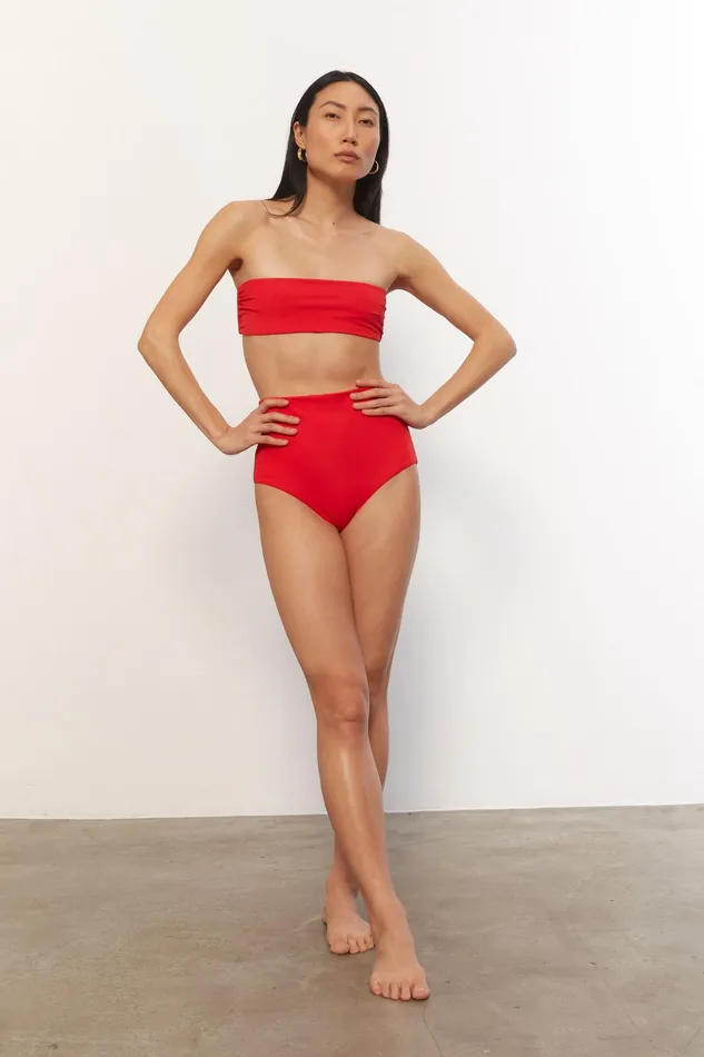 Women Mara Hoffman Bikini Bottoms Lydia Bikini Bottom Red