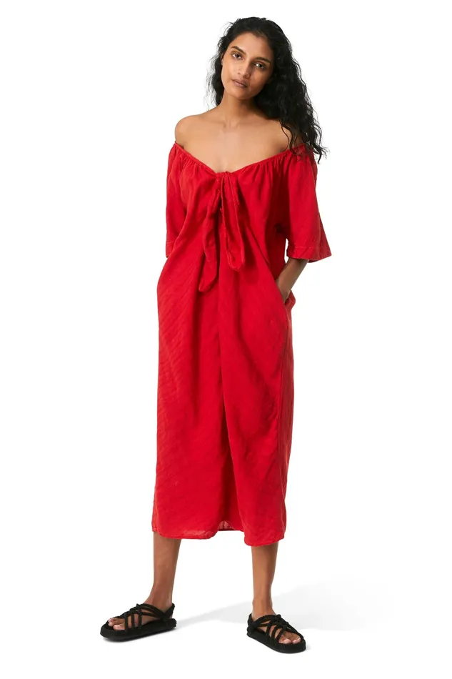 Women Mara Hoffman Dresses Aliz Dress Red