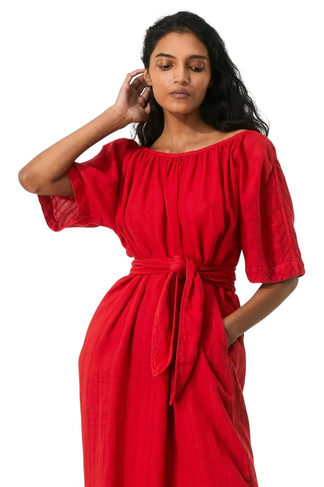 Women Mara Hoffman Dresses Aliz Dress Red