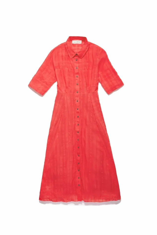 Women Mara Hoffman Dresses Extended Lorelei Dress Red Women Mara Hoffman Dresses Extended Lorelei Dress Red
