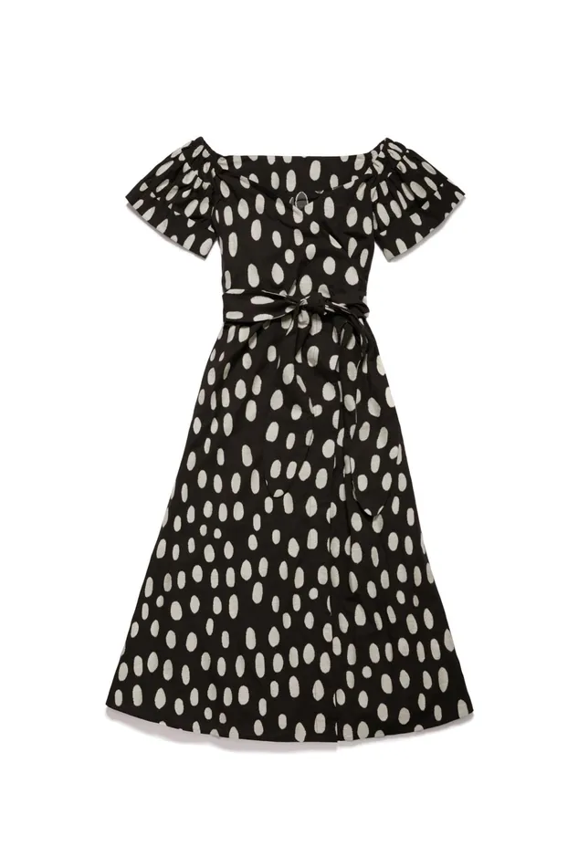 Women Mara Hoffman Extended Sizes Extended Adelina Dress Black and White