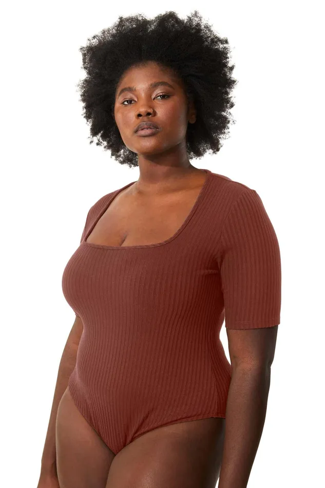 Women Mara Hoffman Extended Sizes Extended Arete Body Suit Brown