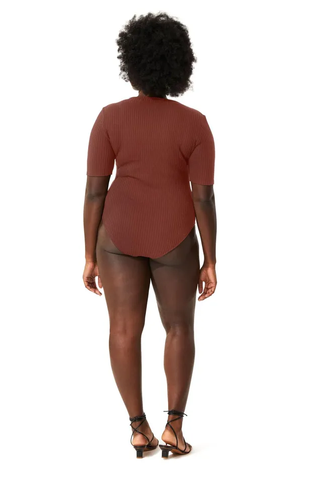 Women Mara Hoffman Extended Sizes Extended Arete Body Suit Brown