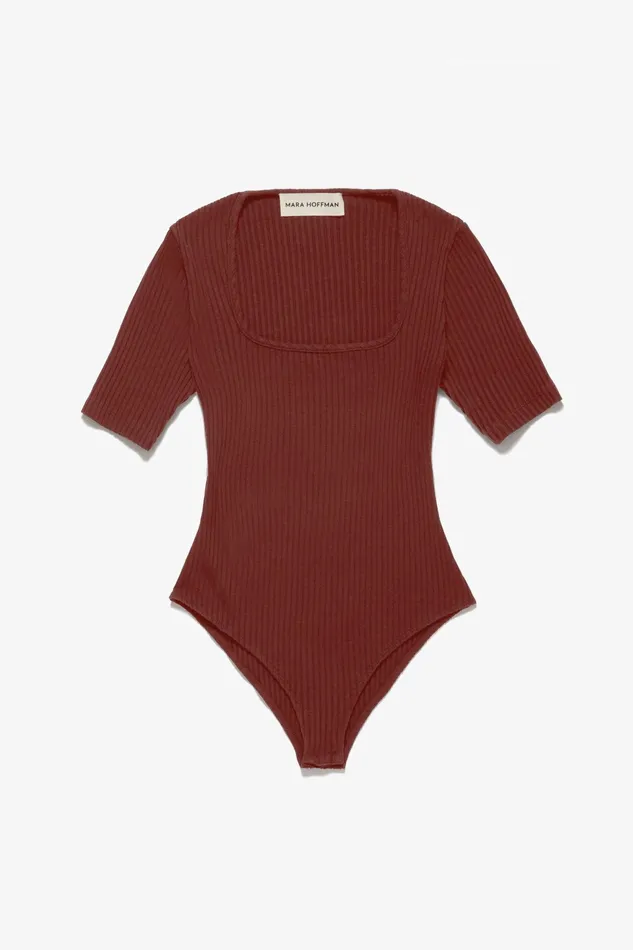 Women Mara Hoffman Extended Sizes Extended Arete Body Suit Brown