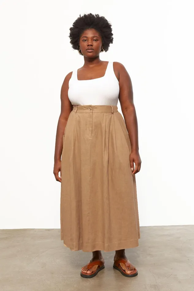 Women Mara Hoffman Extended Sizes Extended Tulay Skirt Khaki