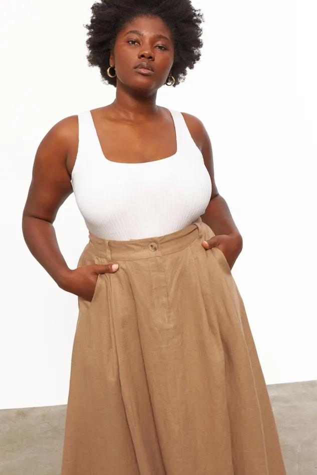Women Mara Hoffman Extended Sizes Extended Tulay Skirt Khaki
