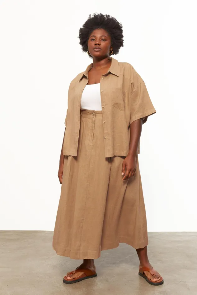 Women Mara Hoffman Extended Sizes Extended Tulay Skirt Khaki
