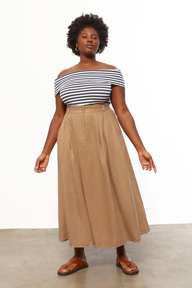 Women Mara Hoffman Extended Sizes Extended Tulay Skirt Khaki
