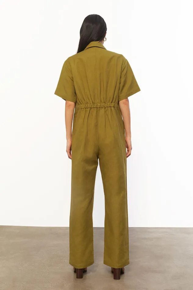 Women Mara Hoffman Jumpsuits and Rompers Kailyn Jumpsuit Olive Women Mara Hoffman Jumpsuits and Rompers Kailyn Jumpsuit Olive