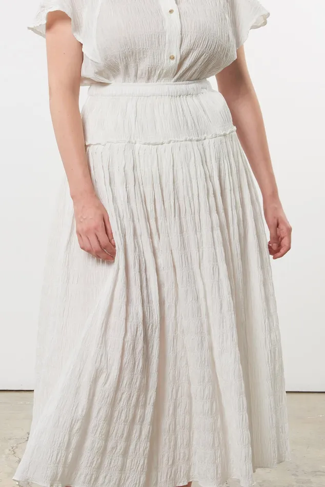 Women Mara Hoffman Skirts Extended Alejandra Skirt White Women Mara Hoffman Skirts Extended Alejandra Skirt White