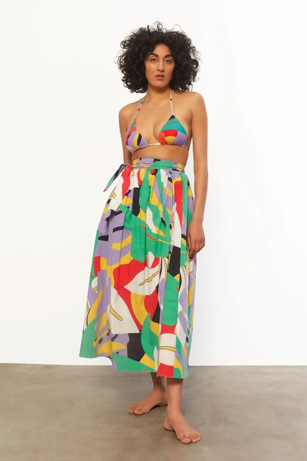 Women Mara Hoffman Skirts Katrine Skirt Black Multi