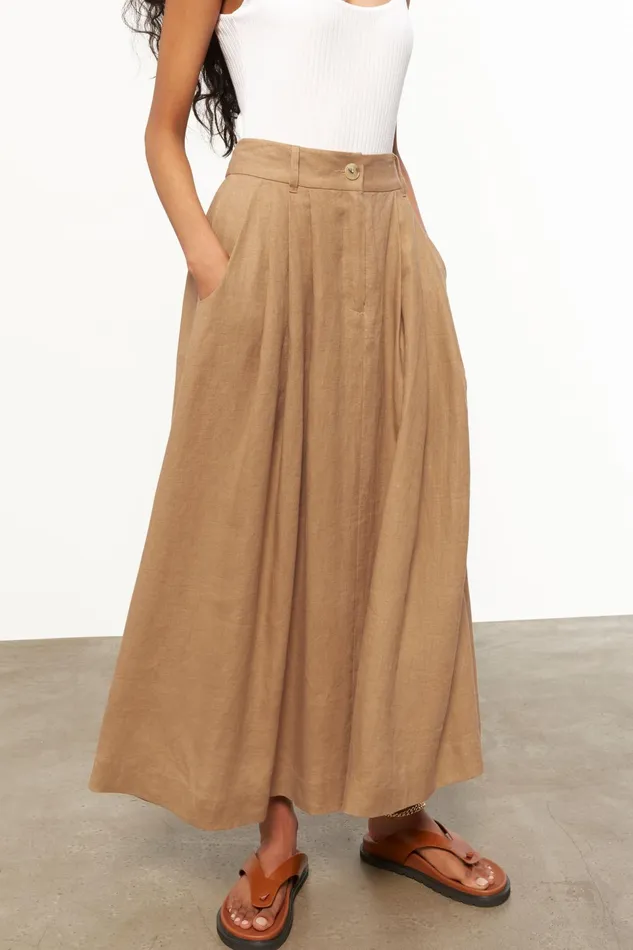 Women Mara Hoffman Skirts Tulay Skirt Khaki