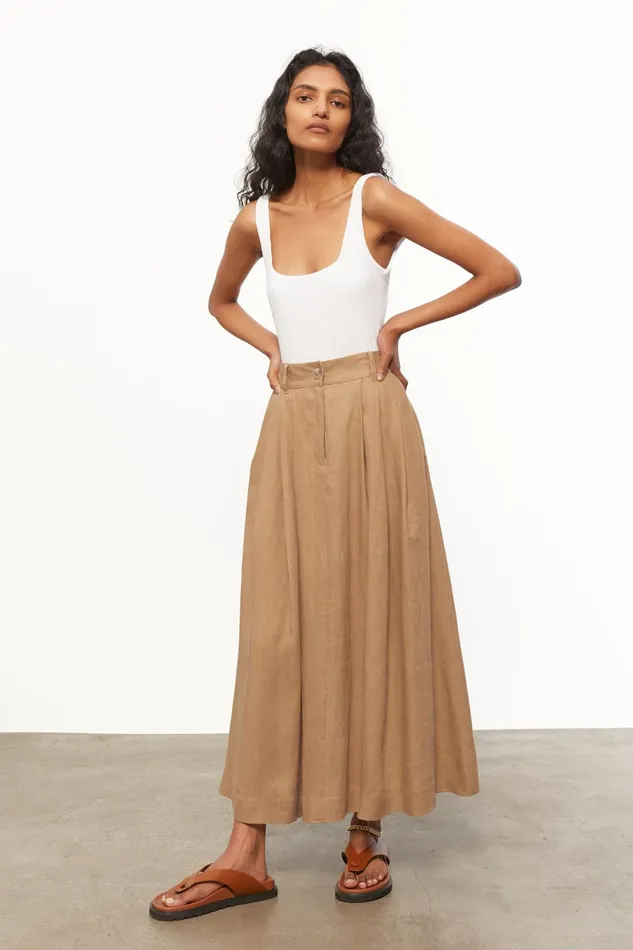 Women Mara Hoffman Skirts Tulay Skirt Khaki
