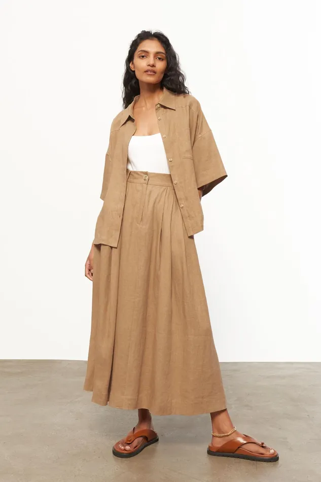 Women Mara Hoffman Skirts Tulay Skirt Khaki