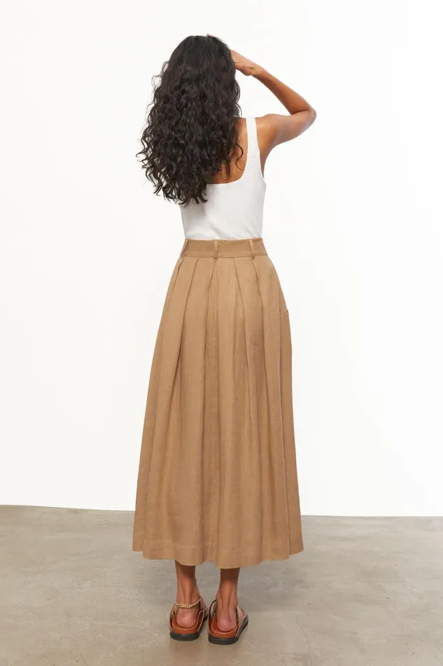 Women Mara Hoffman Skirts Tulay Skirt Khaki