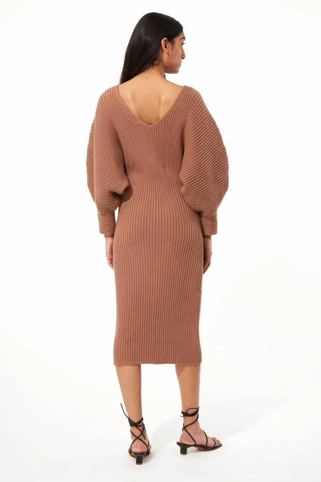Women Mara Hoffman Sweaters Lavina Dress Mocha Women Mara Hoffman Sweaters Lavina Dress Mocha