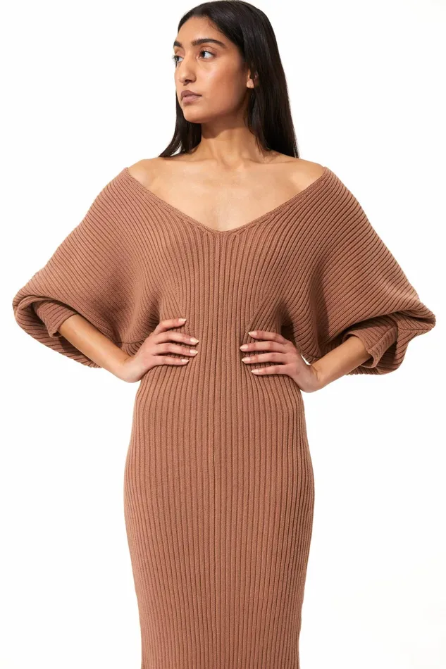 Women Mara Hoffman Sweaters Lavina Dress Mocha Women Mara Hoffman Sweaters Lavina Dress Mocha