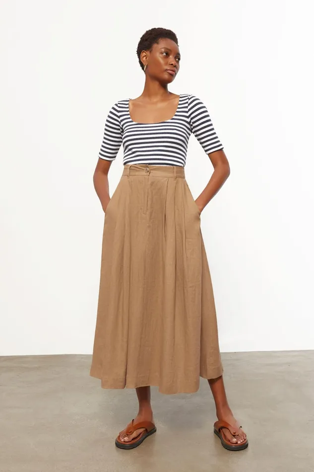 Women Mara Hoffman Tops Monique Top Navy White