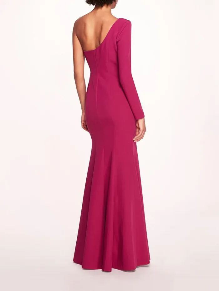 Women Marchesa Marchesa Notte Beaded Floral Gown Berry