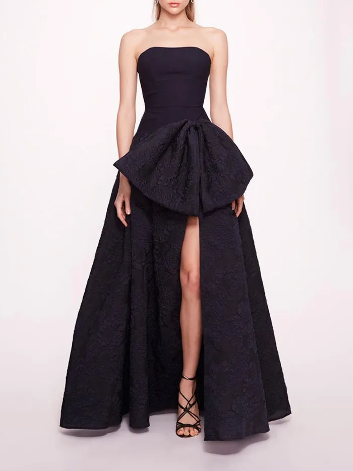 Women Marchesa Marchesa Notte Calathea Gown Navy
