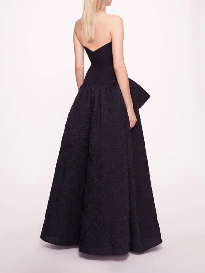 Women Marchesa Marchesa Notte Calathea Gown Navy