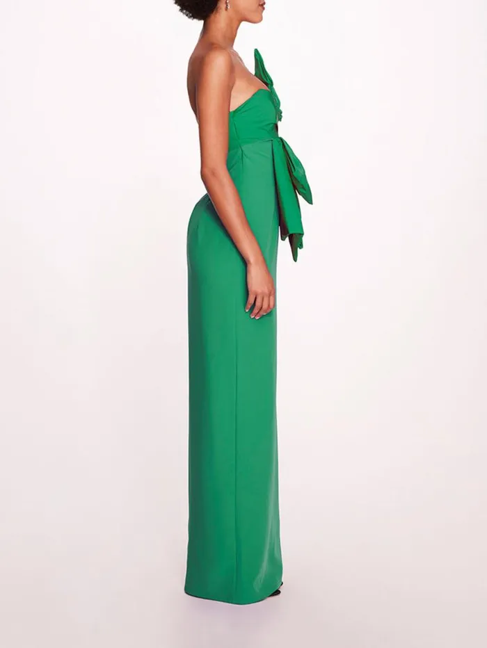 Women Marchesa Marchesa Notte Deconstructed Bow Gown Emerald