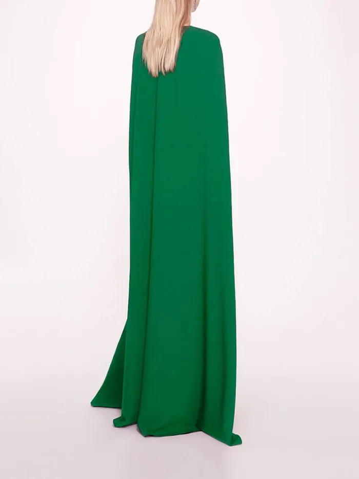 Women Marchesa Marchesa Notte Embroidered Belt Kaftan Emerald