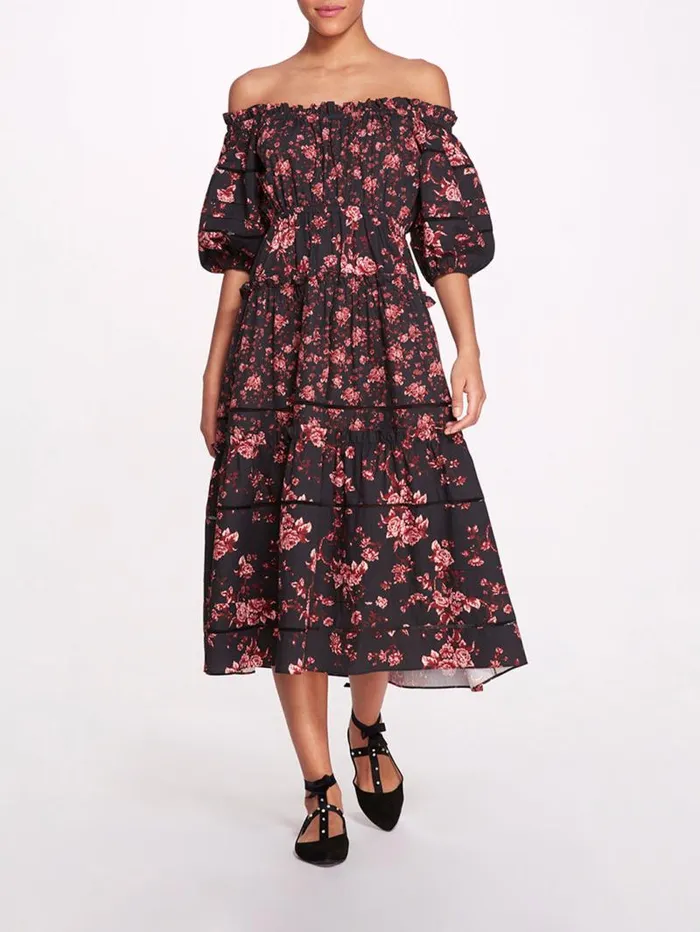 Women Marchesa Marchesa Rosa Ayana Black Pink