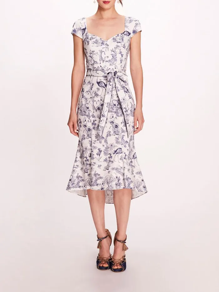 Women Marchesa Marchesa Rosa Daylily Dress Ivorynavy