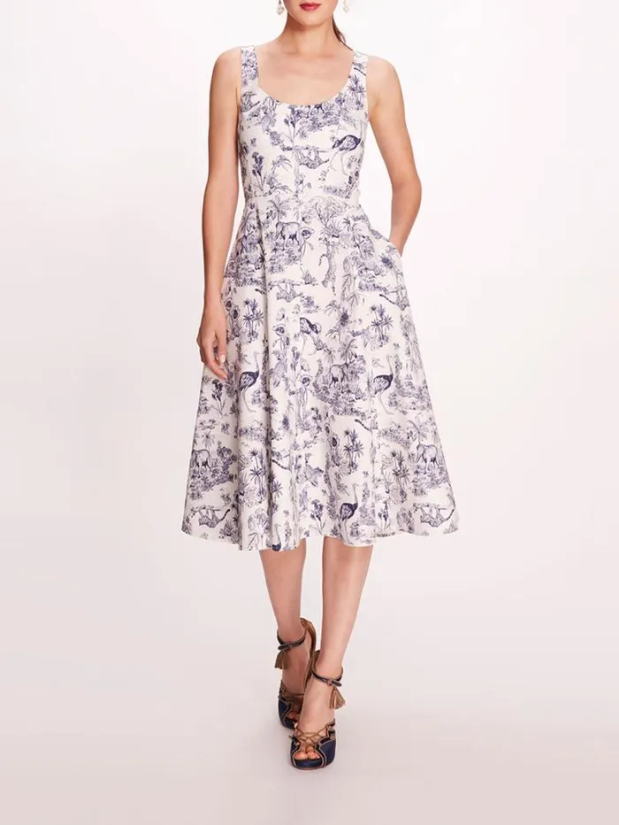 Women Marchesa Marchesa Rosa Elowen Dress Ivorynavy