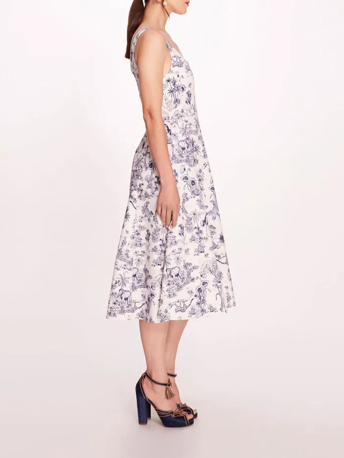 Women Marchesa Marchesa Rosa Elowen Dress Ivorynavy
