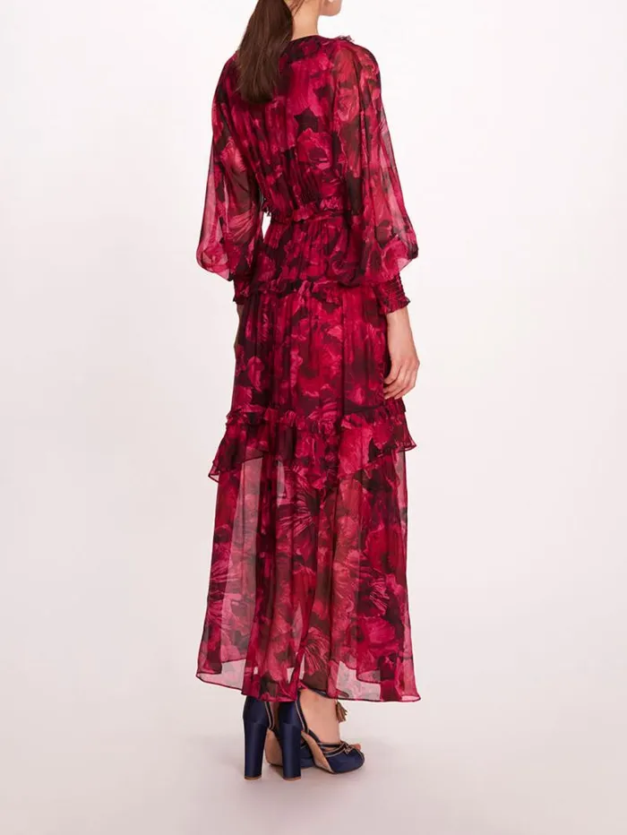 Women Marchesa Marchesa Rosa Leilani Dress Fuchsia