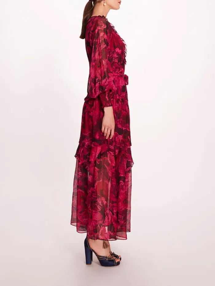 Women Marchesa Marchesa Rosa Leilani Dress Fuchsia